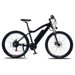 HFRYPShop Electric Mountain Bike 27.5'' Electric Bikes for Adult, Lightweight Aluminum Alloy Suspension MTB with Removable Li-Ion Battery 48V 10A, 40 Miles Range Dual Disc Brakes (black)