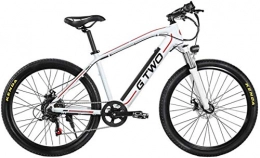 IMBM Electric Mountain Bike 27.5 Inch Electric Bicycle 350W Mountain Bike 48V 9.6Ah Removable Lithium Battery 5 PAS Front & Rear Disc Brake (Color : White Red, Size : 9.6Ah+1 Spare Battery)
