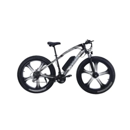  Electric Mountain Bike Adult Electric Bicycles 4.0 Fat Tire Electric Bicycle Mountain Lithium Assist Snowmobile Integrated Wheel Variable Speed Beach Bike (Black White)
