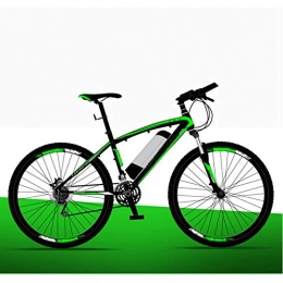 HWOEK Electric Mountain Bike Adults Electric Assist Bicycle, with Riding Helmet 26 Inch Travel Electric Bicycle Dual Disc Brakes 21 Speed Gear Mountain Ebike Up To 130 Kilometers, green, A