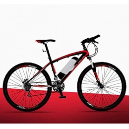 AYHa Electric Mountain Bike AYHa Adults Electric Assist Bicycle, 21 Speed with Helmet 26 inch Travel Electric Bicycle Dual Disc Brakes Gear Mountain E-Bike up to 130 Kilometers, Red, B