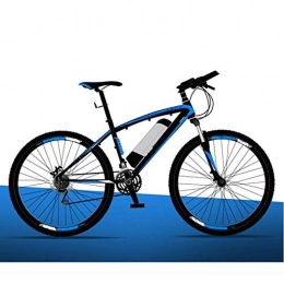 AYHa Electric Mountain Bike AYHa Adults Electric Assist Bicycle, with Riding Helmet 26 inch Travel Electric Bicycle Dual Disc Brakes 21 Speed Gear Mountain Ebike up to 130 Kilometers, Blue, A