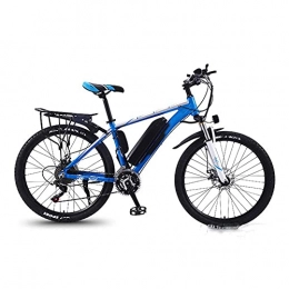 AYHa Electric Mountain Bike AYHa Electric Off-Road Bike, 350W Motor 26" Adult Electric Mountain Bike with Removable 36V 8 / 10 / 13Ah Lithium-Ion Battery 27 Speed Dual Disc Brakes with Rear Seat Unisex, White Blue, A 36V13AH
