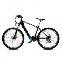 AYHa Electric Mountain Bike AYHa Mountain Off-Road Electric Bicycle, 27 Speed 400W 26 Inches Adults Travel Ebike 48V Hidden Removable Battery Dual Disc Brakes with Back Seat, Blue