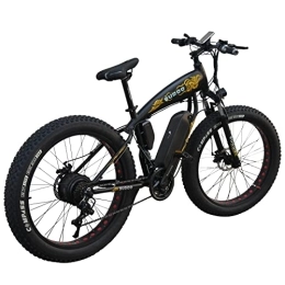 Generic Bike AZRAA Fat Tire Electric Bike - 26x4.0 Inch Mountain Bike with 48V 10.5AH Removable Li-Ion Battery, Powerful Motor Beach Snow E-bike, Shimano 7 Speed Transmission Gears for Adults, Black