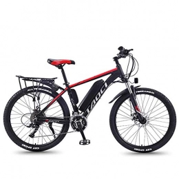  Electric Mountain Bike Bicycle Fork 26"Electric Bike Electric Bicycles Bike For Adults, Magnesium Alloy Ebikes All Terrain Bikes, 36V 350W Removable Lithium-Ion Battery Mountain Ebike, For Men, Red