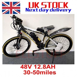 Generic Electric Mountain Bike Black / Yellow 48V12.8AH 500W Electric Bike 26 '' Ebike 27 Speed for adult