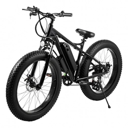 bzguld Electric Mountain Bike bzguld Electric bike Electric Bike For Adults 500W 18.6 Mph E Bike 48V Electric Bicycle 26 * 4.0 Inch Snow Fat Tire Lithium Battery 12Ah Ebike (Color : Black 500w)