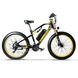 bzguld Electric Mountain Bike bzguld Electric bike Electric Bike for Adults 750W Motor 4.0 Fat Tire Beach Electric Bicycle 48V 17Ah Lithium Battery Ebike Bicycle (Color : Black yellow)