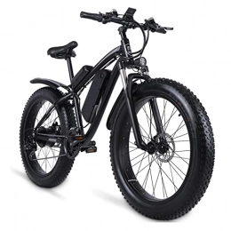 bzguld Electric Mountain Bike bzguld Electric bike Electric Mountain Bikes for Adults 26" Electric Bicycle, 1000W Ebike with 17AH 48V Removable Lithium Battery, 24.8 MPH Professional 21-Speed Gears Ebike (Color : Black)
