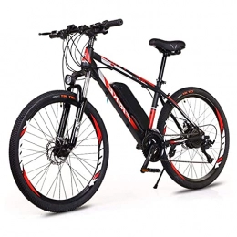 DDFGG Electric Mountain Bike DDFGG Electric Mountain Bike 26"250W Electric Bicycle With 36V 8Ah Removable Lithium Battery, 21 Speed Gearbox, 35km / H, Charging Mileage Up To 35-50km(Color:red+black)
