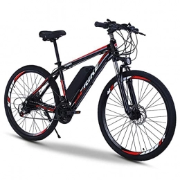 DDFGG Electric Mountain Bike DDFGG Electric Mountain Bike 27.5"250W Electric Bicycle With 36V 10Ah Removable Lithium Battery, 21 Speed Gearbox, 35km / H, Charging Mileage Up To 35-50km(Color:red)