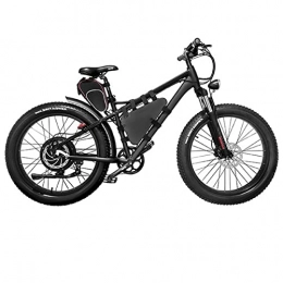 LDGS Electric Mountain Bike ebike Electric Bike for Adults 330 Lbs 40mph Electric Bike 2000W Motor with Removable 48V 31.5ah Li-Ion Battery 26 Inch Fat Tire 7 Speed Electric Bicycle (Color : Black, Motor : 48v 2000w)