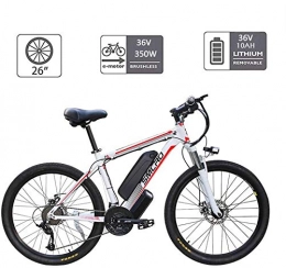 RDJM Electric Mountain Bike Ebikes, Electric Bicycles for Adults, 360W Aluminum Alloy Ebike Bicycle Removable 48V / 10Ah Lithium-Ion Battery Mountain Bike / Commute Ebike (Color : Black Red)