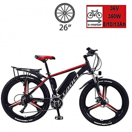 EggshellHome Electric Mountain Bike EggshellHome 26'' Electric Bikes, Mens Mountain Bike, Magnesium Alloy Ebikes Bicycles, with Removable Large Capacity Lithium-Ion Battery 36V 350W, for Sports Outdoor Cycling Travel Commuting, Red, 8AH