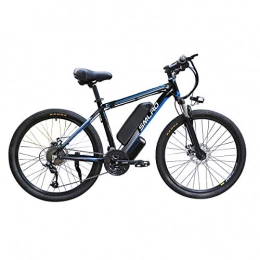 EggshellHome Electric Mountain Bike EggshellHome Electric Bike for Adults, Electric Mountain Bike, 26 Inch 360W Removable Aluminum Alloy Ebike Bicycle, 48V / 10Ah Lithium-Ion Battery for Outdoor Cycling Travel Work Out, Black Blue, 26 In