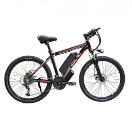 EggshellHome Electric Mountain Bike EggshellHome Electric Bike for Adults, Electric Mountain Bike, 26 Inch 360W Removable Aluminum Alloy Ebike Bicycle, 48V / 10Ah Lithium-Ion Battery for Outdoor Cycling Travel Work Out, Black Red, 26 In