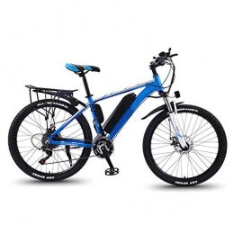 Heatile Electric Mountain Bike Electric Bicycle 350W high speed brushless motor 36V13AH lithium battery LED adaptive headlight Suitable for work, school, shopping, excursions, leisure, Blue