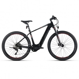 Electric oven Electric Mountain Bike Electric Bike Adult, 27.5" Ebike 240W 15.5 MPH Electric Mountain Bike with 36V12.8ah Removable Battery, LCD Display 10 Speed Gear Bike for Men Women (Color : Black red)