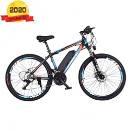  Electric Mountain Bike Electric Bike Adult Electric Mountain Bike, 36v / 8ah High-Efficiency Lithium Battery-Range of Mileage 30-50km-High Carbon Steel 26-Inch Electric Bicycle, Disc Brake (Blue)