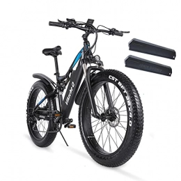 Vikzche Q Bike Electric Bike Adults 816Wh Removable Lithium-Ion Battery Snow Beach Mountain E-bike 26" Fat Tire 7-Speed CE / RoSH Certified【Two batteries】Shengmilo MX03