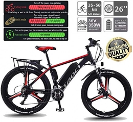 HCMNME Electric Mountain Bike Electric Bike Electric Mountain Bike 26'' Electric Mountain Bike with 30 Speed Gear And Three Working Modes, E-Bike Citybike Adult Bike with 350W Motor for Commuter Travel Lithium Battery Beach Cruise