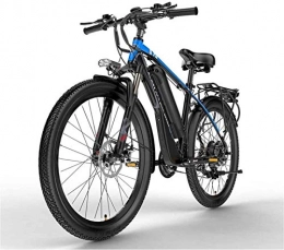 Erik Xian Electric Mountain Bike Electric Bike Electric Mountain Bike 26 Inch Mountain Electric Bike 48V Electric Bicycle Lockable Suspension Fork with 5 PAS Adjustment LCD Display for the jungle trails, the snow, the beach, the hi