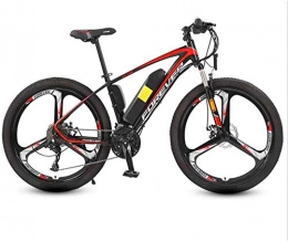 Erik Xian Electric Mountain Bike Electric Bike Electric Mountain Bike Electric Mountain Bike Lithium Battery Life Easy Climbing Electric Bicycle Lithium Three-Knife Integrated Wheel Black, 8AH for the jungle trails, the snow, the beac