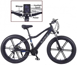 HCMNME Electric Mountain Bike Electric Bike Electric Mountain Bike Electric Snow Bike, Electric Bicycle 26" Ebike with 36V 10Ah Lithium Battery Mountain Hybrid Bike for Adults 27 Speed 5 Speed Power System Mechanical Disc Brakes L