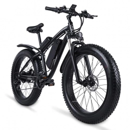 Electric oven Electric Mountain Bike Electric Bike for Adults 26 Inch Fat Tire 1000W E Bike 21-Speed Electric Bicycle 48V 17Ah Lithium Battery 25 Mph Electric Mountain Bike (Color : Black)