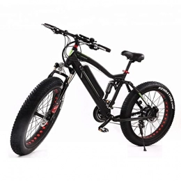 LIU Electric Mountain Bike Electric Bike for Adults 750W / 1000W Rear Motor Electric Bicycle 26 Inch Fat Tire With 48V 17.5Ah Removable Lithium Battery Ebike (Color : Black, Size : 1000W)