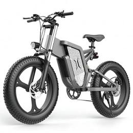 Electric oven Electric Mountain Bike Electric Bike for Adults Full Suspension 500W Motor with 48V / 20AH Lithium Battery 20" Tire Electric Bicycles 35mph Maximum, 5 Speed E Bike (Size : 15Ah)