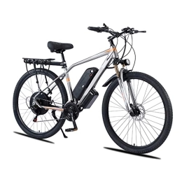 Bewinch Electric Mountain Bike Electric Mountain Bike for Adult 29"E-MTB Bicycle with Removable Lithium-Ion Battery 48V 13A for Men, 21Speed Gears, Double Disc Brakes, Gray, 29 inch