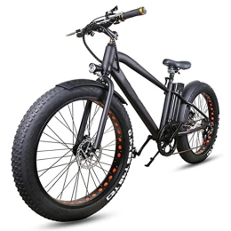 Electric oven Electric Mountain Bike Electric oven 26'' Fat Tire Ebike 1000W Adult Electric Bicycles, 48v17ah Lithium Battery 6 Speed Gears Beach Booster Electric Bike for Men Women's Max Load 250 lbs, Black