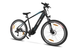 ESKUTE Electric Mountain Bike ESKUTE Netuno Pro Electric Mountain Bike 27.5" Mid-drive E-MTB E-Bicycle 250w Bafang Motor Removable Lithium-ion Battery Samsung Cell 36V 14.5Ah for Men Adults 9 Speed Gear Hydraulic Discs Brakes