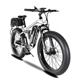 Extrbici Electric Mountain Bike Extrbici World xf800 Limited Sale ATV Electric 1000 W 48 V 13 A Electric Mountain Bike with Full Suspension and Table Smart USB Charging Stand & Fat Tire 26 "x 4.0