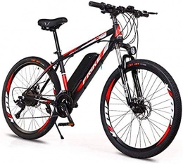 Fangfang Electric Mountain Bike Fangfang Electric Bikes, 26'' Electric Mountain Bike, Adult Variable Speed Off-Road Power Bicycle (36V8A / 10A) for Adults City Commuting Outdoor Cycling, E-Bike (Color : Black red, Size : 36V8A)