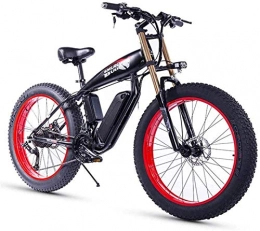 Fangfang Electric Mountain Bike Fangfang Electric Bikes, 26 Inch Electric Bike for Adult Fat Tire 350W48V15Ah Snow Electric Bicycle 27 Speed Hydraulic Disc Brake 3 Working Modes Suitable for Mountain E-Bike, E-Bike (Color : Red)