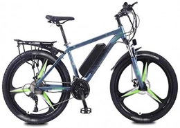 Fangfang Electric Mountain Bike Fangfang Electric Bikes, 26 Inch Electric Bikes Bicycle, Double Disc Brake Shock Absorber Bikes LED Display Headlights Assisted Variable Speed Bicycle Meal Delivery Adult, E-Bike (Color : Blue)
