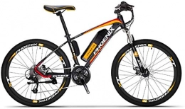 Fangfang Electric Mountain Bike Fangfang Electric Bikes, Adult Electric Mountain Bike, 250W Snow Bikes, Removable 36V 10AH Lithium Battery for, 27 speed Electric Bicycle, 26 Inch Wheels, E-Bike (Color : Orange)