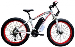 Fangfang Electric Mountain Bike Fangfang Electric Bikes, Electric Bicycle Snow, 4.0 fat Tire Electric Bicycle Professional 27 Speed Transmission Gears disc brake 48V15AH lithium battery suitable for 160-190 cm Unisex, E-Bike