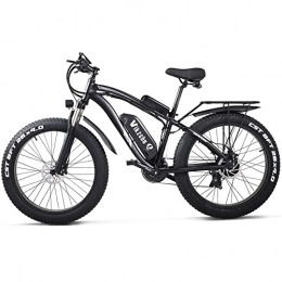 MSHEBK Electric Mountain Bike Fat Tire Ebike 48V 17AH Electric Mountain Bike with Rack and Fender, 26 / 4.0 inch Ebike, Electric Bicycle for Adults
