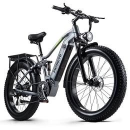 Ficyacto Electric Mountain Bike Ficyacto Electric Bike for Adults 26IN E Mountain Bike Ebike With 48V17.5Ah Lithium Battery, Fat Tires, Shimano 8 Speed, Rear Rack (RX80)