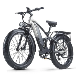 Ficyacto Electric Mountain Bike Ficyacto Electric Bike for Adults Fat Tire Ebike 26“ Electric Mountain Bike with 48V18AH Removable Battery, Dual Disc Brake, 8 Speed Gears