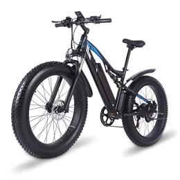 FMOPQ Bike FMOPQ 26”Fat Tire Electric Bike Powerful 500W / 750W / 1000W Motor 48V Removable Lithium Battery Beach Snow Shock Absorption Mountain Bicycle (Color : 1000w 17Ah Two Batt) (48v 750w 13ah)