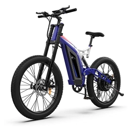 FMOPQ Bike FMOPQ Electric BikesMountain Electric Bike1500W 31 Mph Electric Bicycle 48V 15Ah Lithium Battery 26 Inch 3.0 Fat Tire Al Alloy Beach City e Bikes (Color : 1500W)