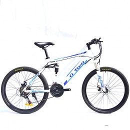 GG Electric Mountain Bike GG 26" Intelligent Pedal Assist Electric Bicycle Mountain Bike, 250W / 350W Brushless Motor, 36V / 48V Invisible Lithium Battery, Aluminum Alloy Frame, Dis-brake&Hydraulic Brake(White SW, 21S 250W 36V8.7Ah)