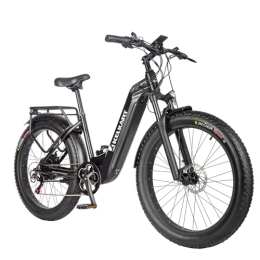 KELKART Electric Mountain Bike GN26 26Inch Fat Tire Electric Bike for Adult, Step-Thru Commuter Ebike for Women with Bafang Motor and 48V 17.5AH Samsung Battery