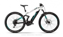 HAIBIKE Electric Mountain Bike HAIBIKE Sduro Fullnine 7.0 Bosch 500wh 11v Black / White Size 44 2019 (eMTB all Mountain)
