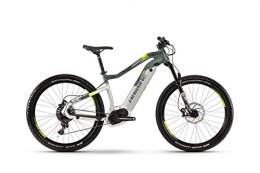 HAIBIKE Electric Mountain Bike HAIBIKE Sduro Hardseven Life 8.0 Bosch 500Wh 11v Silver / Olive Green Size 49 2019 (eMTB Hardtail)